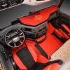 Pokrowce PRESTIGE LINE DAF XF 105 OD 2012r. DAF 106 OD 2013r. fotele lotnicze – 2 pasy Nr. 124 (23cm) CZERWONO-CZARNE - obrazek 2
