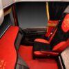 Pokrowce PRESTIGE LINE DAF XF 105 OD 2012r. DAF 106 OD 2013r. fotele lotnicze – 2 pasy Nr. 124 (23cm) CZERWONO-CZARNE - obrazek 3