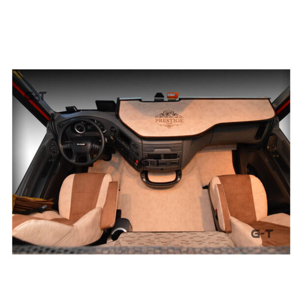 Pokrowce PRESTIGE LINE DAF XF 105 OD 2012r. DAF 106 OD 2013r. fotele lotnicze – 2 pasy Nr. 124 (23cm) Beżowe - obrazek 4