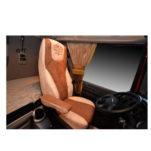 Pokrowce PRESTIGE LINE DAF XF 105 OD 2012r. DAF 106 OD 2013r. fotele lotnicze – 2 pasy Nr. 124 (23cm) Beżowe - obrazek 6