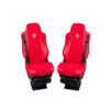 Pokrowce SKAJ/SZTRUKS MAN TGA od 2000, TGX TGS od 2007, TGM TGL od 2005 - 2 pasy Nr. 009 CZERWONY/CZERWONY