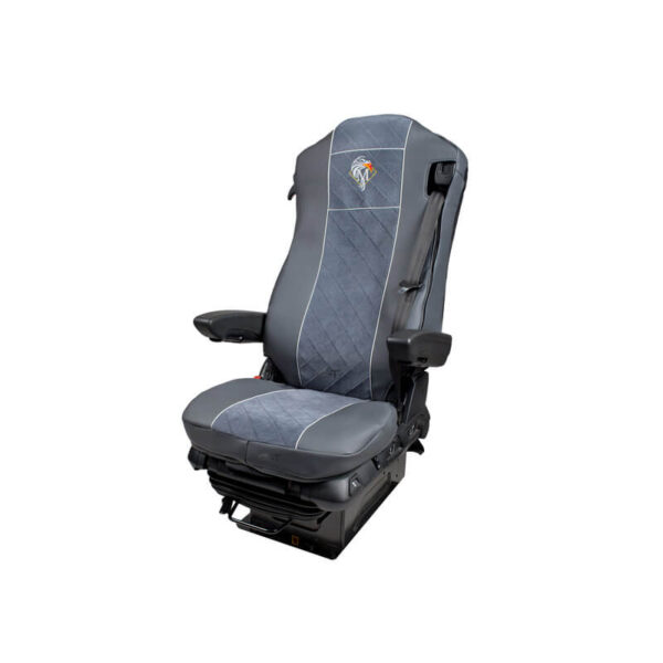 Pokrowce Skaj/Sztruks MERCEDES MP 4 od 2011 fotel pasażera nieamortyzowany – 2 pasy nr. 122 Szare/Szare - obrazek 4