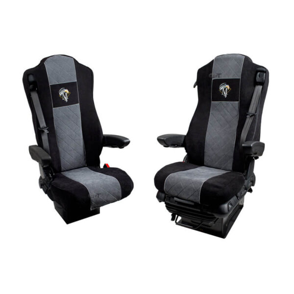 Pokrowce Sztruksowe MERCEDES MP 4 od 2011 fotel pasażera nieamortyzowany – 2 pasy nr. 122 Szary
