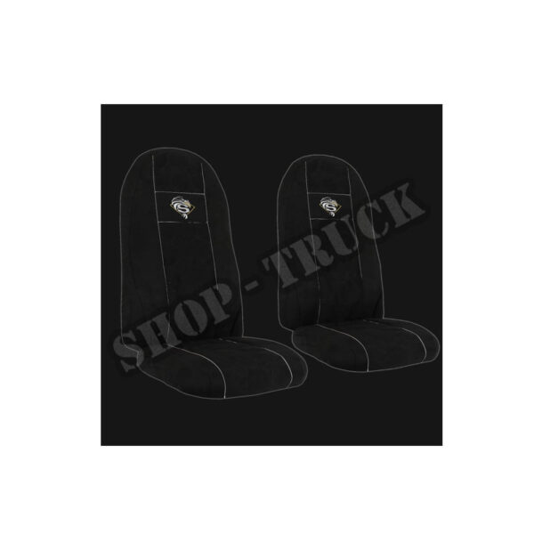 Pokrowce Welur SCANIA seria R od 2004, fotele lotnicze – 2 pasy nr. 40 Czarny