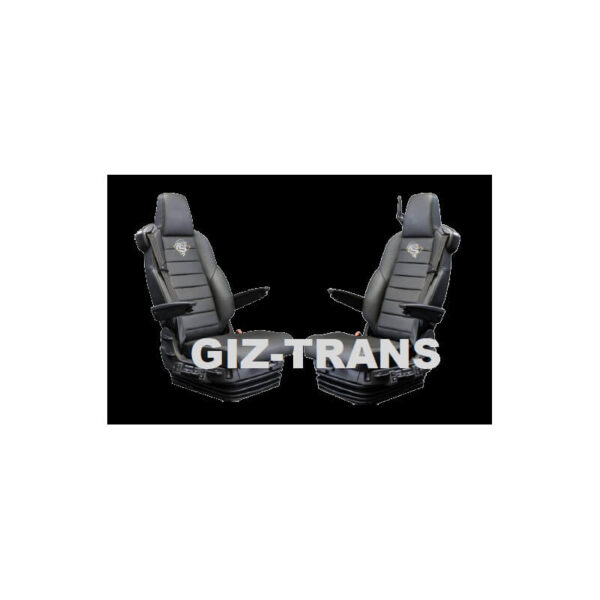 Pokrowce Welur SCANIA seria R STREAMLINE od 2013, fotele lotnicze – 2 pasy wzór IV z mikrofonem w oparciu kierowcy, kolor czarny nr. 139