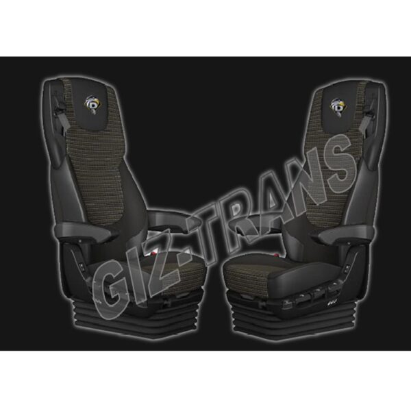Pokrowce Welur DAF XF 105 OD 2012 fotele lotnicze – 2 pasy NOWY MODEL Nr. 124 Niebieski - obrazek 2