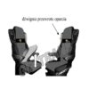 Pokrowce Sztruksowe MERCEDES MP 4 od 2011 fotel pasażera nieamortyzowany – 2 pasy nr. 122 Czerwony - obrazek 2
