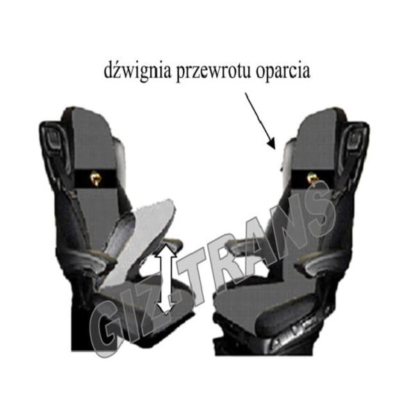 Pokrowce MERCEDES MP 4 od 2011 fotel pasażera nieamortyzowany – 2 pasy nr. 122 Szare - obrazek 2
