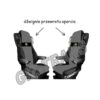 Pokrowce MERCEDES ACTROS MP4 od 2011 fotel pasażera amortyzowany – 2 pasy nr. 121 Czerwone - obrazek 2