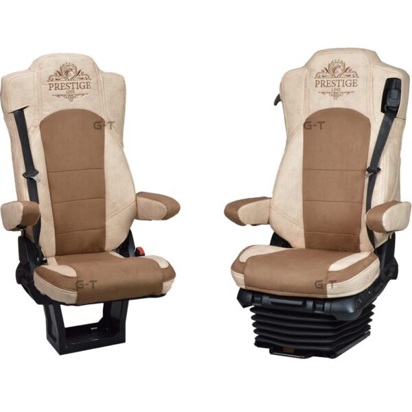 Pokrowce PRESTIGE LINE  MERCEDES MP 4 od 2011, MP 5 fotel pasażera nieamortyzowany – 2 pasy nr. 122