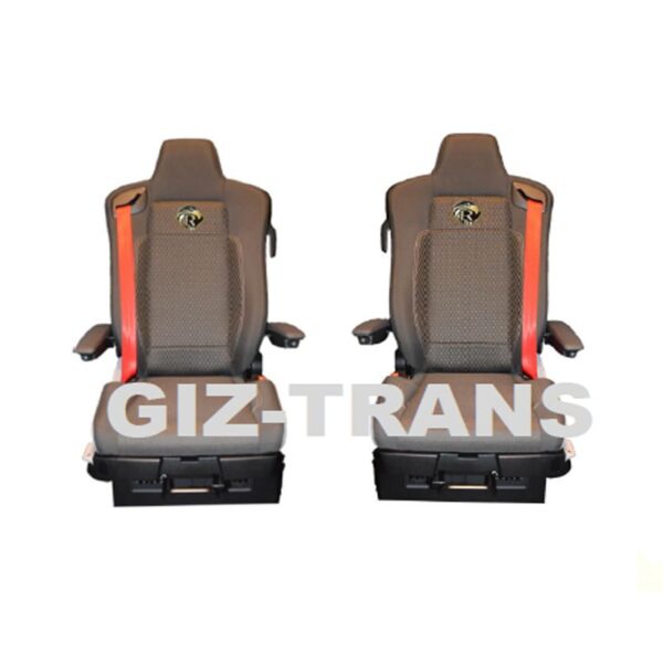 Pokrowce Welur RENAULT GAMA T od 2014 Fotele lotnicze - 2 pasy kolor Czerwony nr. 128