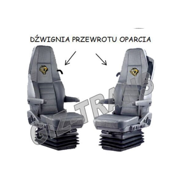 Pokrowce VOLVO FH , FM od 2008 do 2013 fotele lotnicze - 1 pas nr. 110 Czerwony - obrazek 2