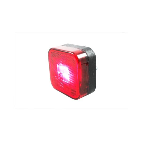 Lampa obrysowa kwadratowa z odblaskiem, diodowa 12/24V - czerwona