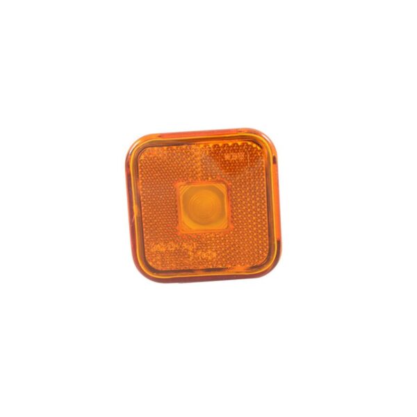 Lampa obrysowa kwadratowa z odblaskiem, diodowa 12/24V - pomarańczowa - obrazek 2