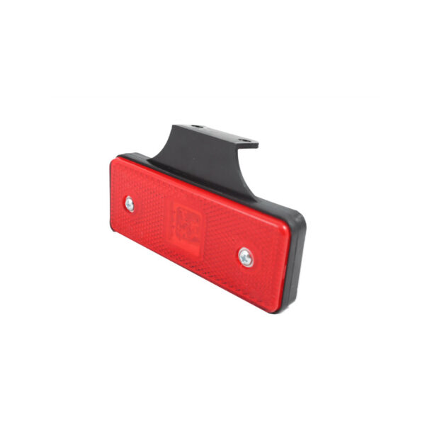 Lampa obrysowa prostokątna z odblaskiem HOR 42, diodowa - czerwona, 12/24V, wieszak mocowany za lampą - obrazek 2