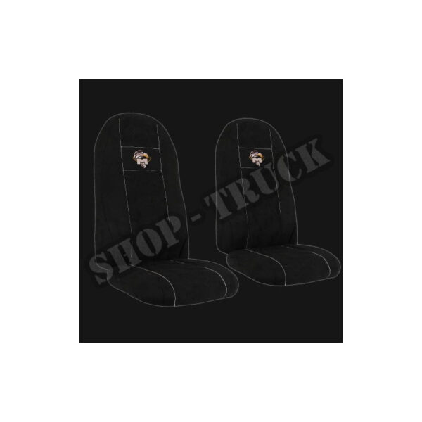 Pokrowce Welur MAN TGA od 2000, TGX TGS od 2007, TGM TGL od 2005 - 1 pas Nr. 034 Czarny