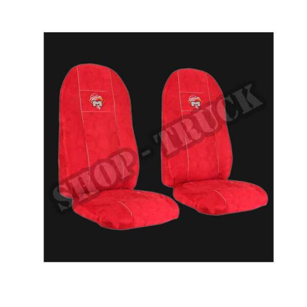 Pokrowce Welur MAN TGA od 2000, TGX TGS od 2007, TGM TGL od 2005 - 1 pas Nr. 034 Czerwony