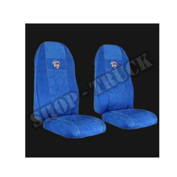 Pokrowce Welur MAN TGA od 2000, TGX TGS od 2007, TGM TGL od 2005 - 1 pas Nr. 034 Niebieski