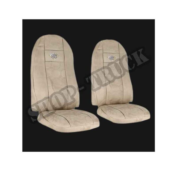 Pokrowce Welur SCANIA seria R od 2004, fotele lotnicze – 2 pasy Nr. 040 Beżowy