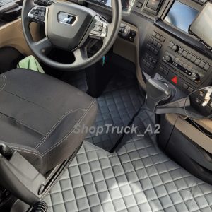 Dywaniki pikowane MAN TGX od 2020r. 2 szuflady szary