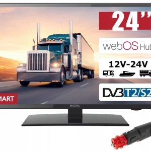 Telewizor Mistral 24" Full HD SmartTV WebOS LED 12/24v na kemping do TIRa