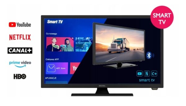 Telewizor Mistral 24" Full HD SmartTV WebOS LED 12/24v na kemping do TIRa - obrazek 4