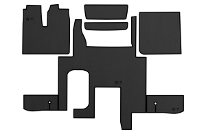 Dywany, dywaniki "PRESTIGE-LINE" MAN TGX od 2007r. do 2016r. automat 2 szuflady eco-skóra marszczona czarny
