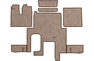 Dywany, dywaniki "PRESTIGE-LINE" MAN TGX od 2007r. do 2016r. automat 1 szuflada, eco-skóra marszczona beżowy