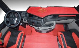 PÓŁKA PRESTIGE-LINE MAN TGX PO 2020R DUŻA Z SZUFLADĄ CZERWONA